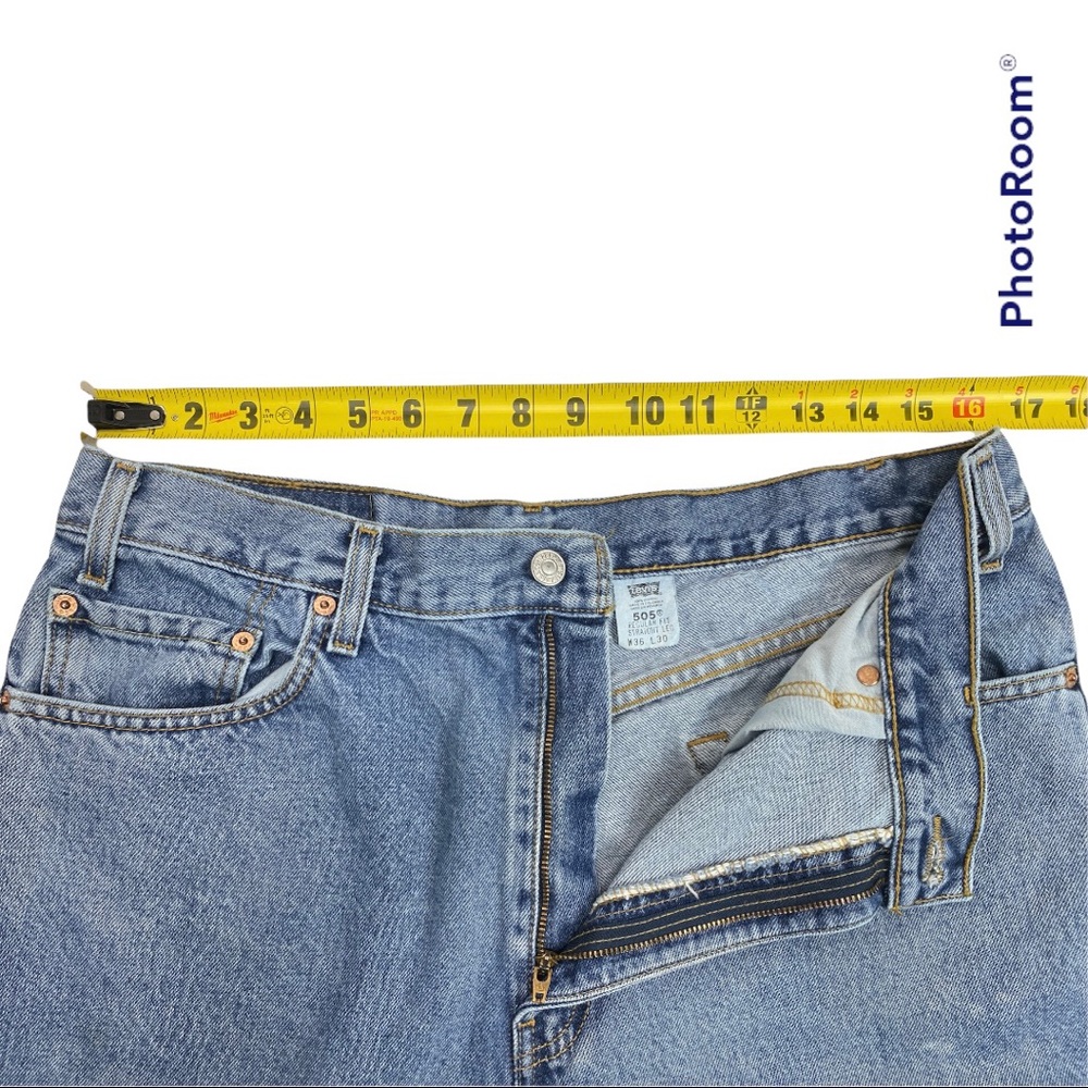 Vintage Levis 505 Mens Denim Jeans W36  L30 Distressed by Real Life Straight Leg - Picture 11 of 15